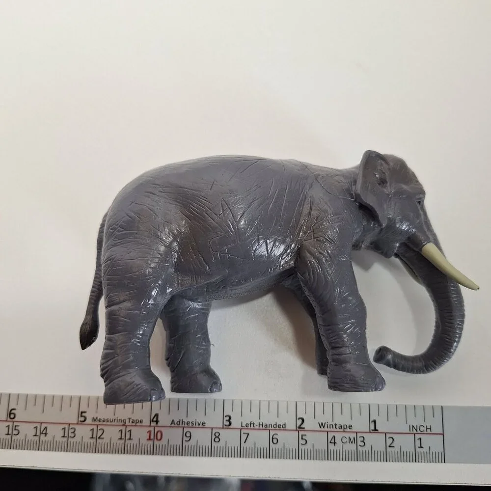 Terra Battat Gray African Elephant Figure 5" PVC Maison Joseph - Picture 2 of 11